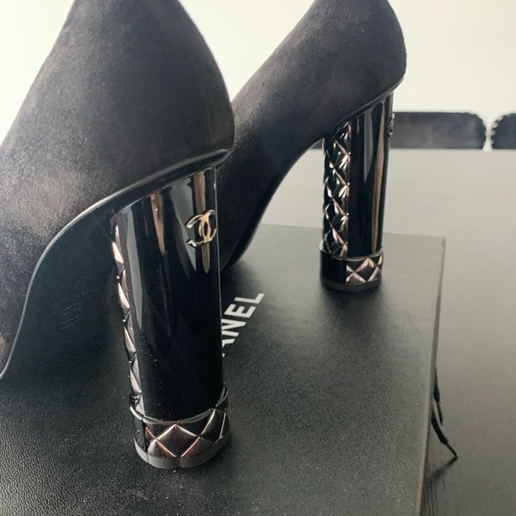 NWB Chanel suede calfskin black size 38 - Picture 4 of 8